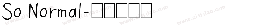 So Normal字体转换